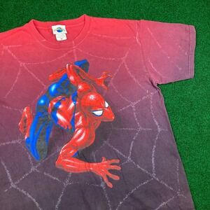 Vintage Spider Man Shirt Mens M Red Universal Studios Ride Promo Marvel 90s Tee